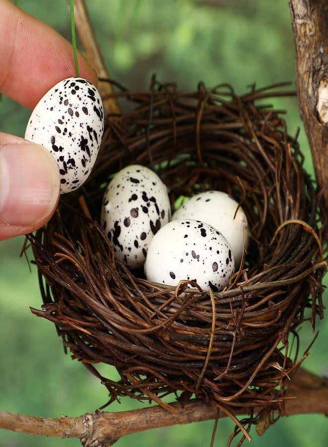 أموسفون 50 بيضة طيور مرقطة من Amosfun، بيض رغوي صناعي لتزيين المناظر الطبيعية المصغرة في عيد الهالوين، مصنوع يدويًا، 0.78 × 0.98 بوصة - Image 5