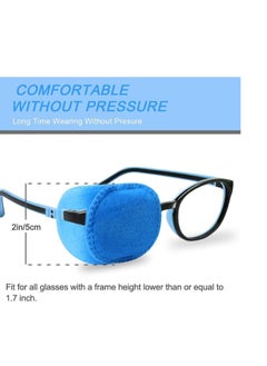 NIBEMINENT 4 Pack Eye Patches for Kids Girls Boys Right Left Patch Glasses Lazy Children Treating Amblyopia Strabismus and After Surgery 10 x 5cm Full Coverage (Blue)  - Image 5