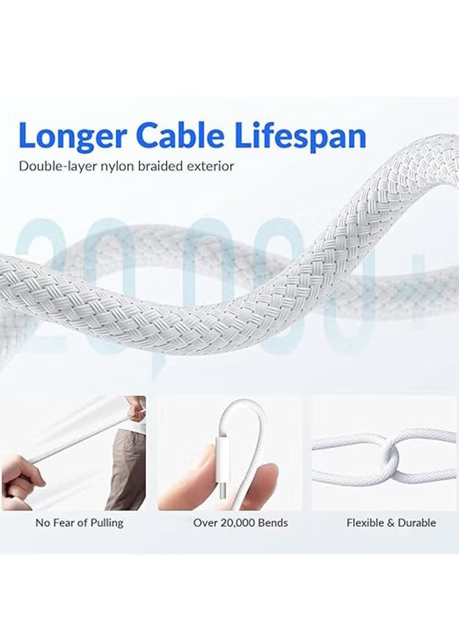 Phone Planet The original 60W Type C to Type C iPhone charging cable provides high quality charging for iPhone and iPad users for a great charging experience Designed for data syncing and efficient charging - Image 3