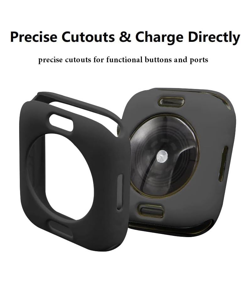 Set Of 2 Ultra Slim Faux Leather Bands And TPU Case For Apple Watch Sizes 38mm 40mm 42mm 44mm 45mm 46mm Dark Brown White Soft Candy Color End - Image 5