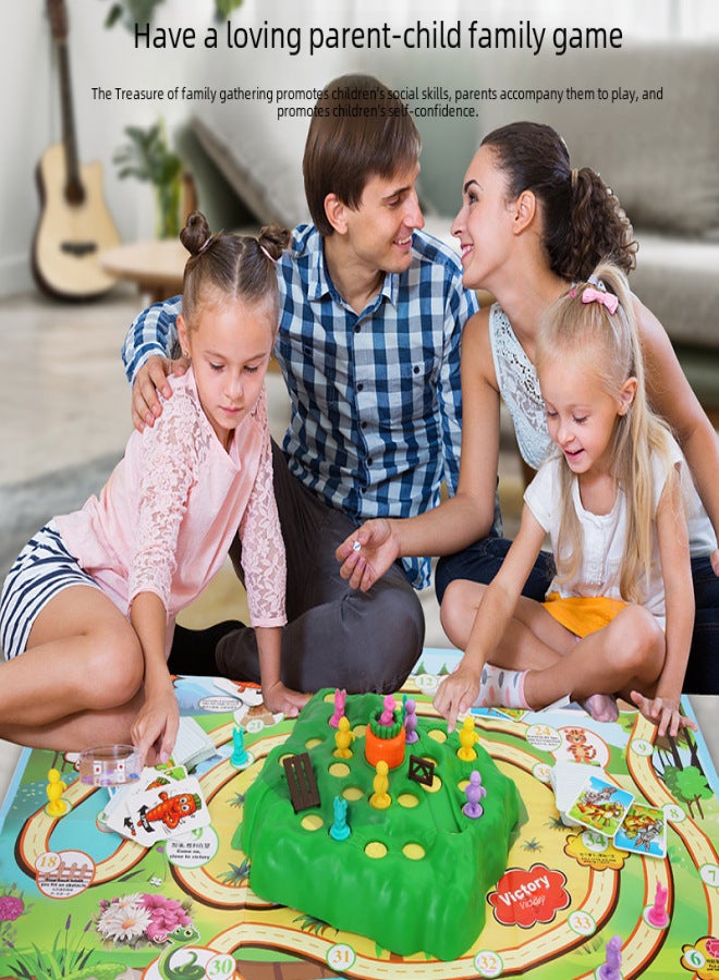 Rabbit Trap Children's Double Battle Toy Internet Celebrity Multiplayer Table Game TikTok Benefit Intelligence Parent-Child Interactive Game(Large 4 generation tortoise and rabbit trap with map version punishment plate) - Image 3
