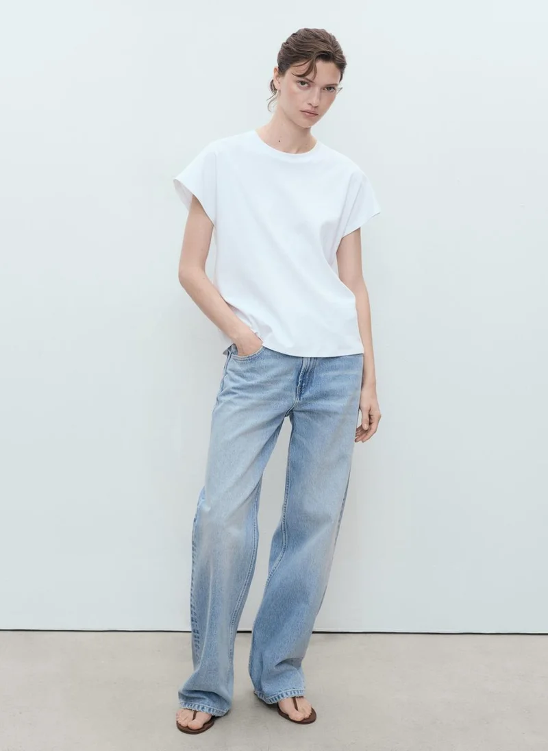 MANGO Crew Neck Short Sleeve T-Shirt