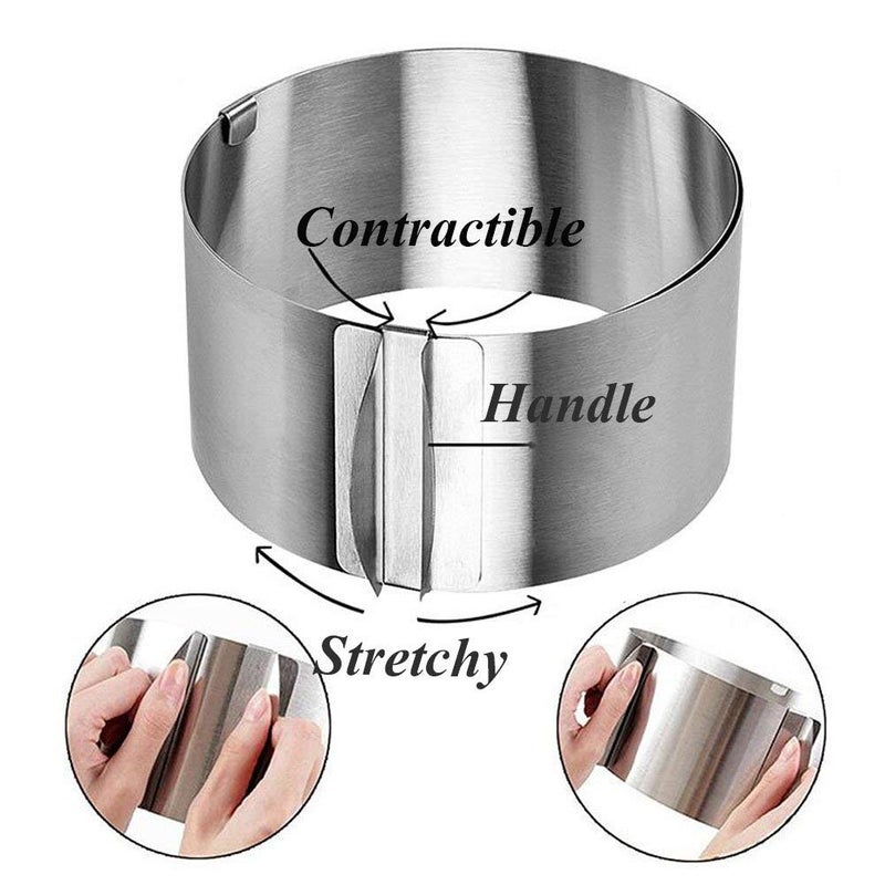 IKTU Stainless Steel 6 To12 Inch Adjustable Cake Mousse Mould Ring Silver 1 Piece 1 kilogram - Image 5