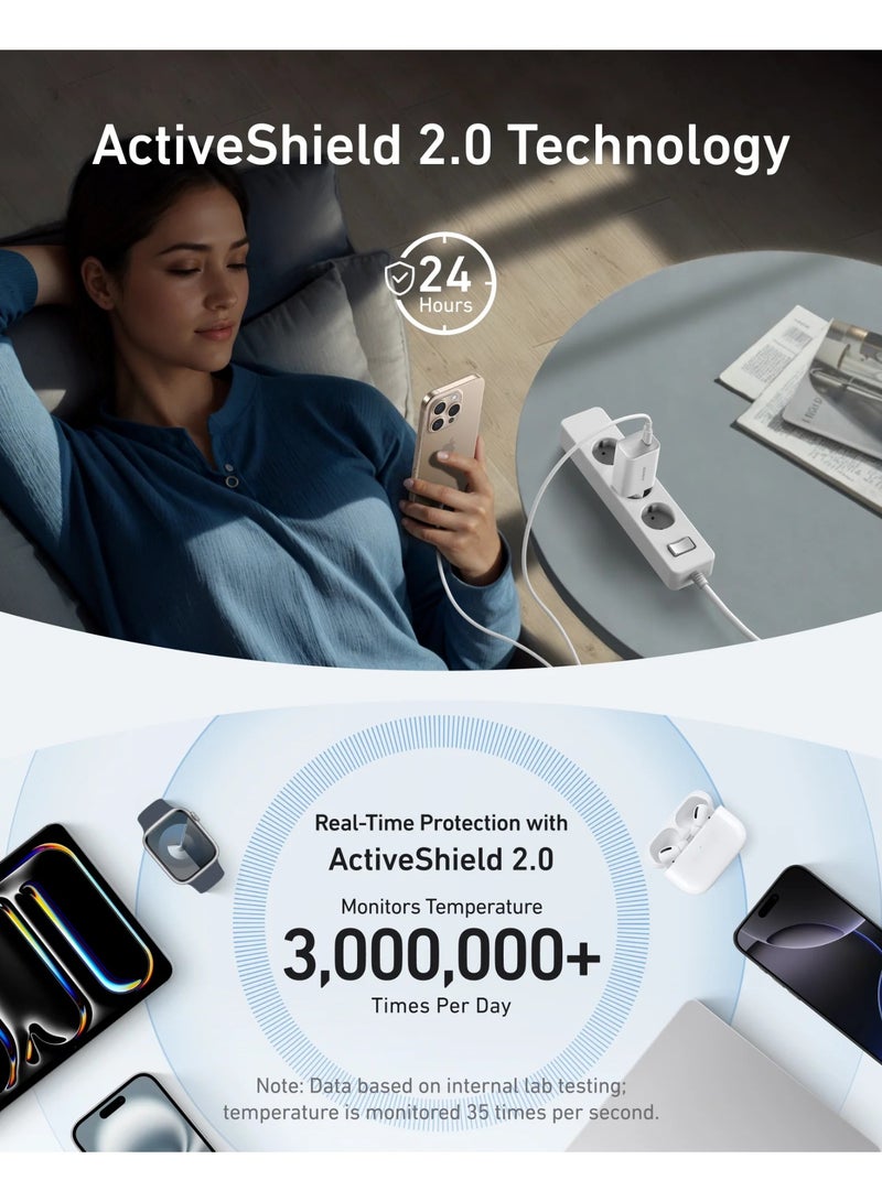أنكر Nano 100W MacBook Charger, USB-C Charger For MacBook, iPad, iPhone Series, Galaxy, And All USB C Devices, 6 ft C Cable Included - black - Image 5