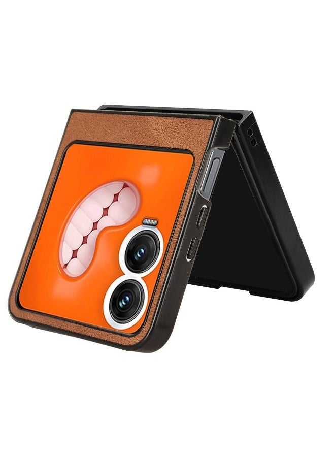 Flip Phone Protective Case with Cartoon Design and Ring Holder - Image 2