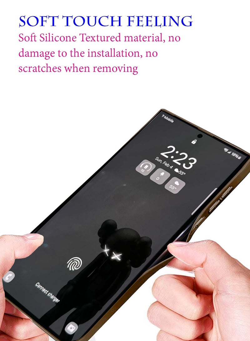 Wtech Samsung Galaxy S25 Ultra 2025 Silicone TPU with Card Holder Case Cover - Dark Brown - Image 2