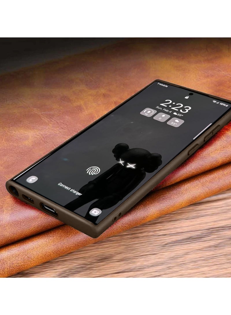 Wtech Samsung Galaxy S25 Ultra 2025 Silicone TPU with Card Holder Case Cover - Dark Brown - Image 4