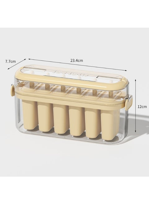 DIY Popsicle Molds Ice Cream Maker Beige popsicle mold