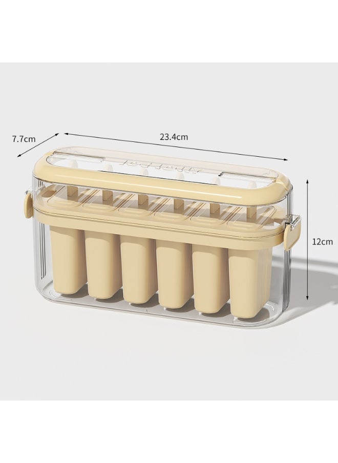 NIBEMINENT - DIY Popsicle Molds Ice Cream Maker Beige popsicle mold - Image 1