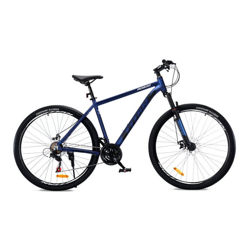 Mogoo Titan Aluminum Alloy Mountain Bike 29 Inch | 21-Speed MTB for Adults | Mechanical Disc Brakes, Front Suspension, Internal Cables, Adjustable Seat - Midnight - Image 1