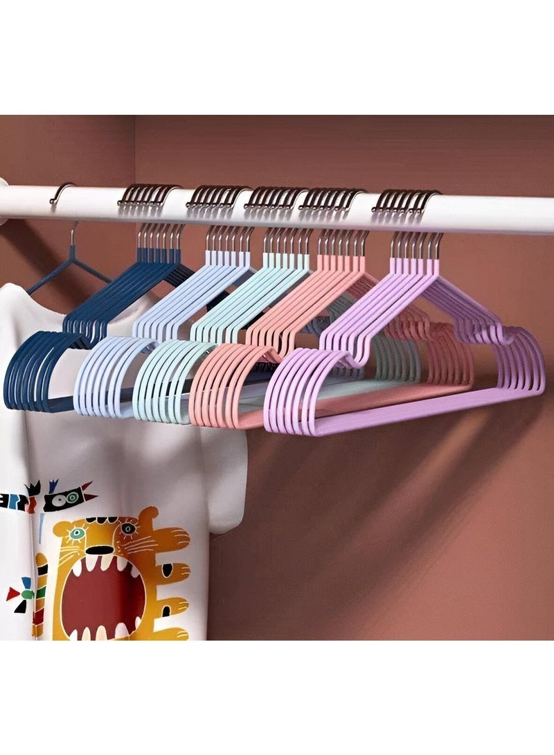 10pcs Strong Metal Hangers for Clothes – Durable Non-Slip Adult Hangers for Dresses, Jackets, Coats & Shirts, Space-Saving Design-(purple) - Image 5