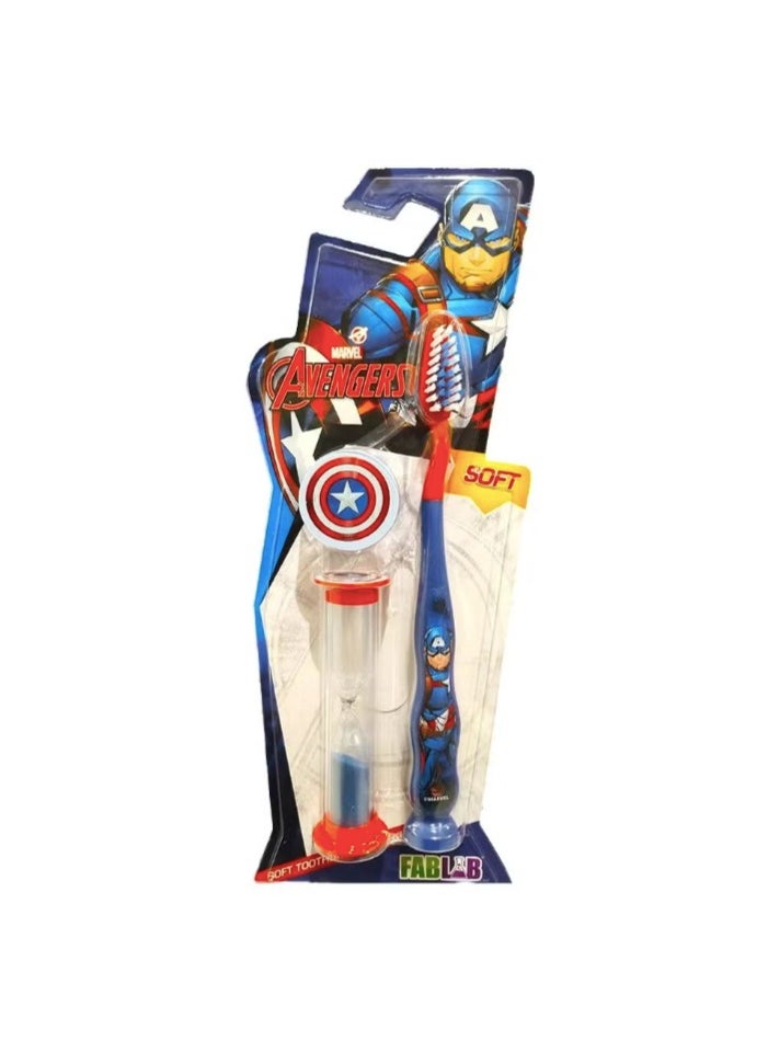 MARVEL - Kids Captain America Soft Toothbrush with Hourglass - Image 1