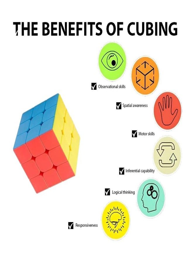 53 Arts Square Cube Magic Puzzle Cube for Kids and Professionals (Pack of 1, Multicolor) | Brain Teaser Toy for Speedcubing & Stress Relief - Image 2