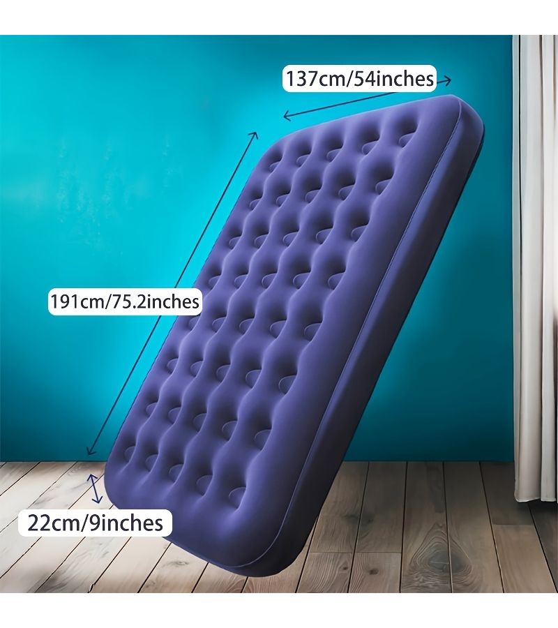 Inflatable Air Mattress Queen Size 79.92x59.84x8.66 Inch Portable Camping Bed With Built In Pump For Outdoor Camping Tent Hiking Garden Travel - Image 3