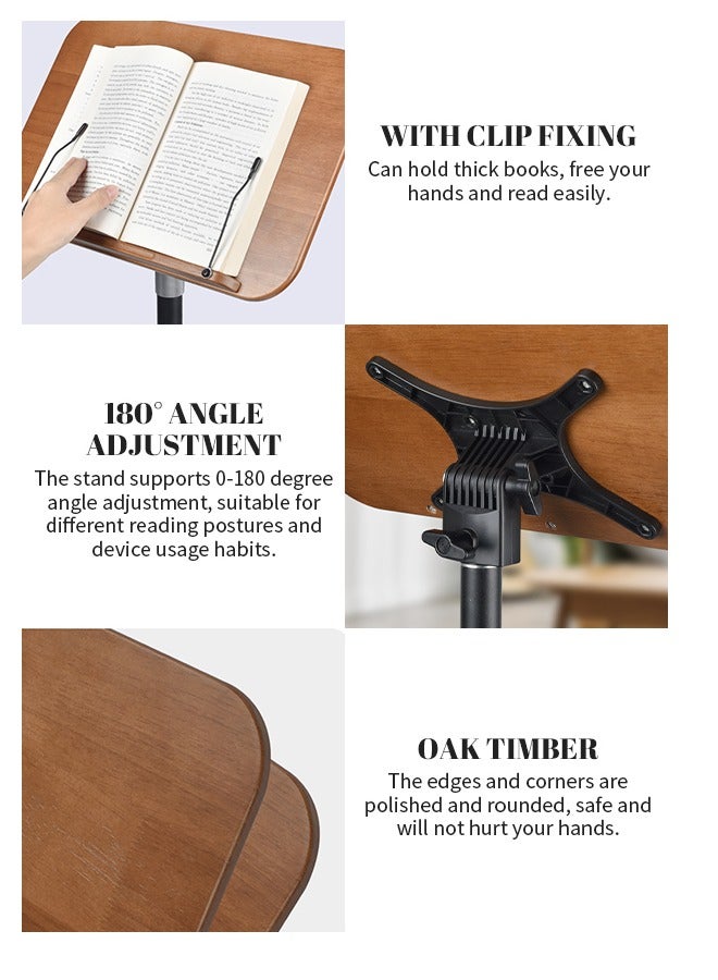 Book Stand for Reading, Lifting Book Holder with Page Clips, Adjustable Angle, Suitable for Placing Books, Laptops, Sheet Music - Image 3