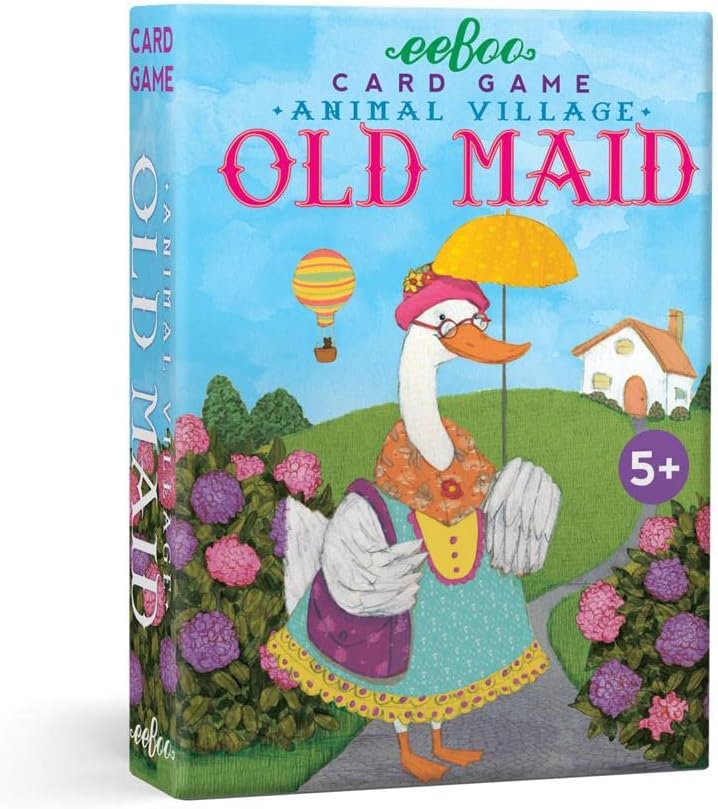 eeboo : Animal Old Maid, Playing Card Game for Kids, Cards are Durable, Easy to Understand Instructions Included, for Ages 5 and up - Image 1