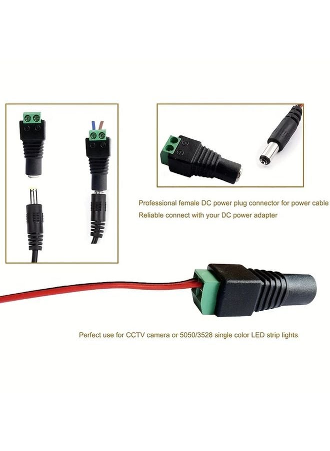 2 Male DC Female To Male Adapter Connector Cable Conversion - Image 4