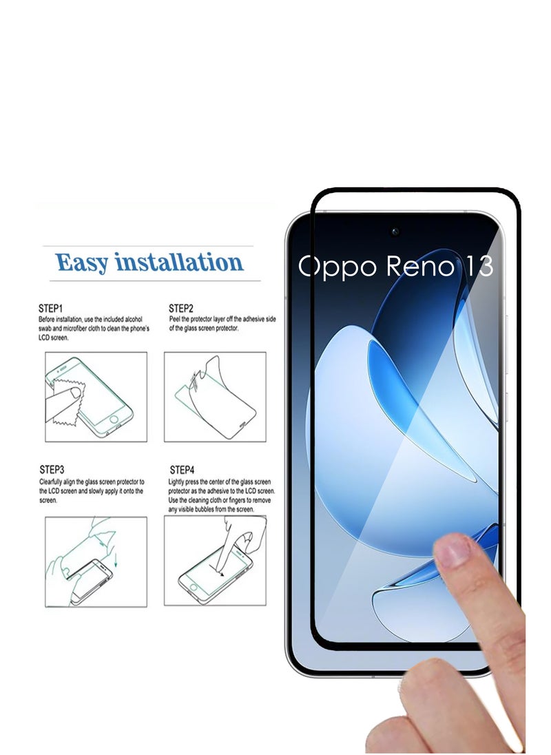 Generic - For Oppo Reno13 5G Screen Protector – Edge to Edge Tempered Glass Screen Protector, High Transparency, Delicate Touch, Anti-Explosion, Smooth Arc Edges, Easy Installation - Image 1