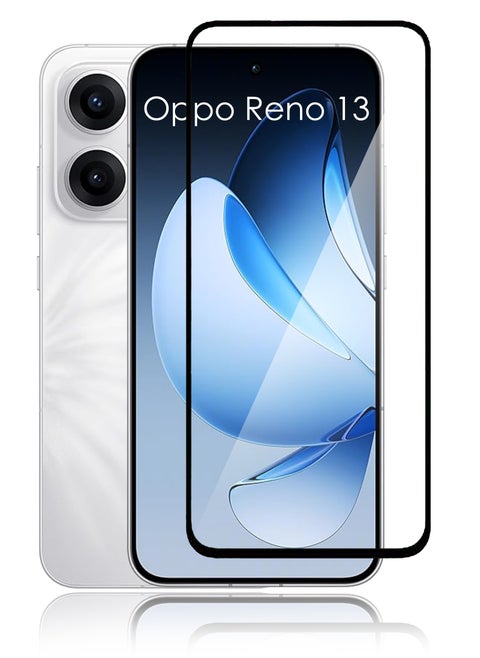 For Oppo Reno13 5G Screen Protector – Edge to Edge Tempered Glass Screen Protector, High Transparency, Delicate Touch, Anti-Explosion, Smooth Arc Edges, Easy Installation