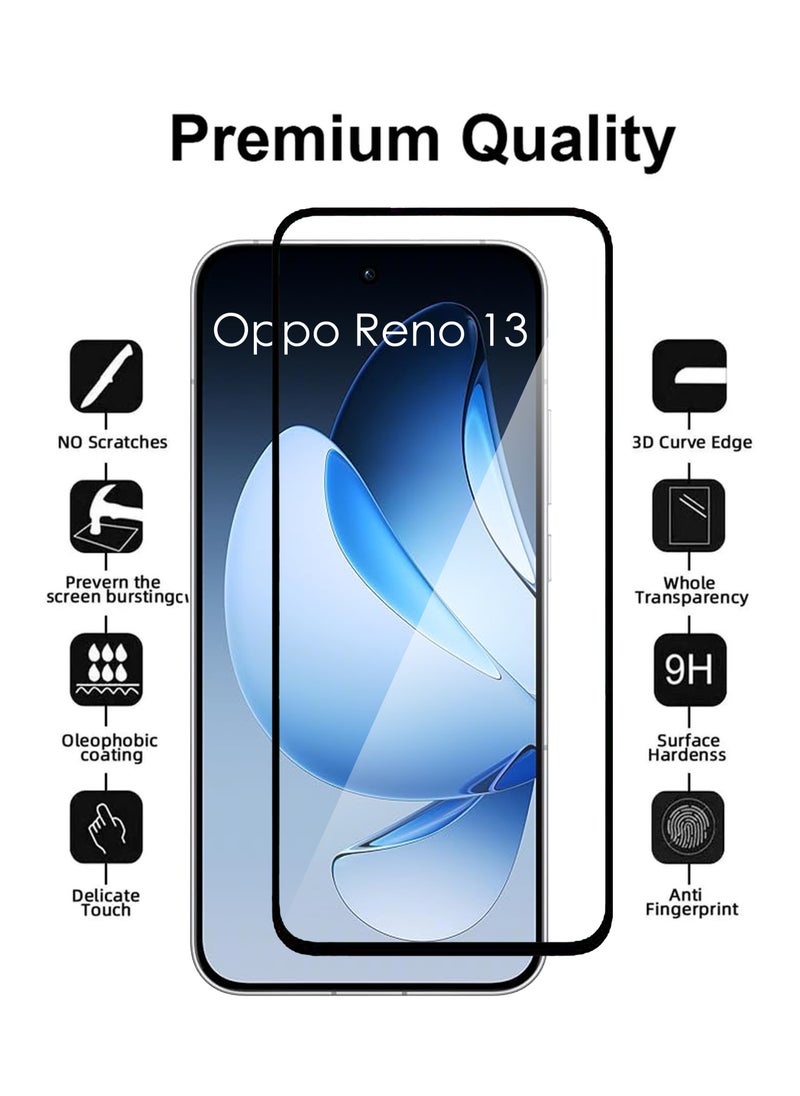 Generic - For Oppo Reno13 5G Screen Protector – Edge to Edge Tempered Glass Screen Protector, High Transparency, Delicate Touch, Anti-Explosion, Smooth Arc Edges, Easy Installation - Image 1