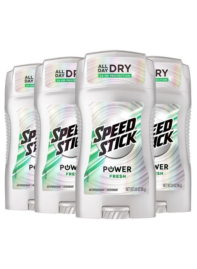 Speed Stick Men's Deodorant, Fresh, 3 Ounce, 4 Pack - Image 1