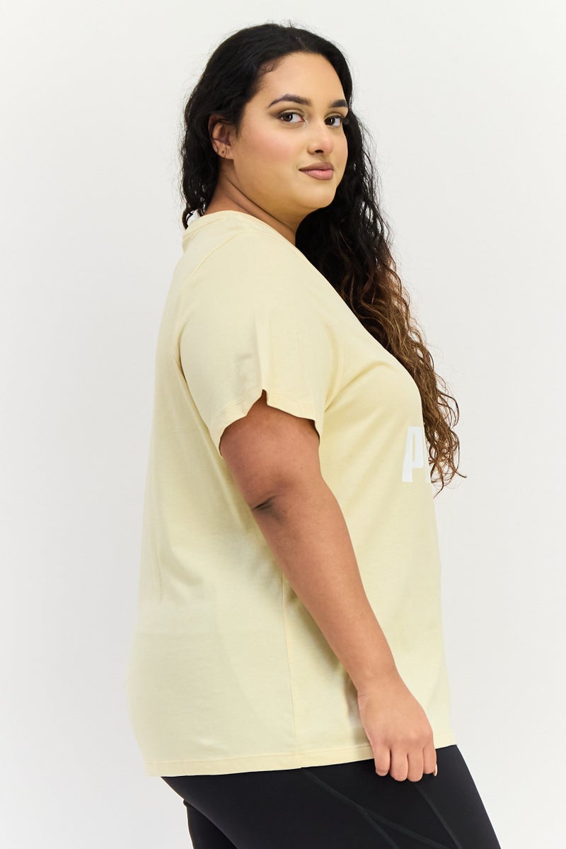 PUMA Women Sportswear Fit Short Sleeve Outdoor T-Shirt, Beige - Image 4