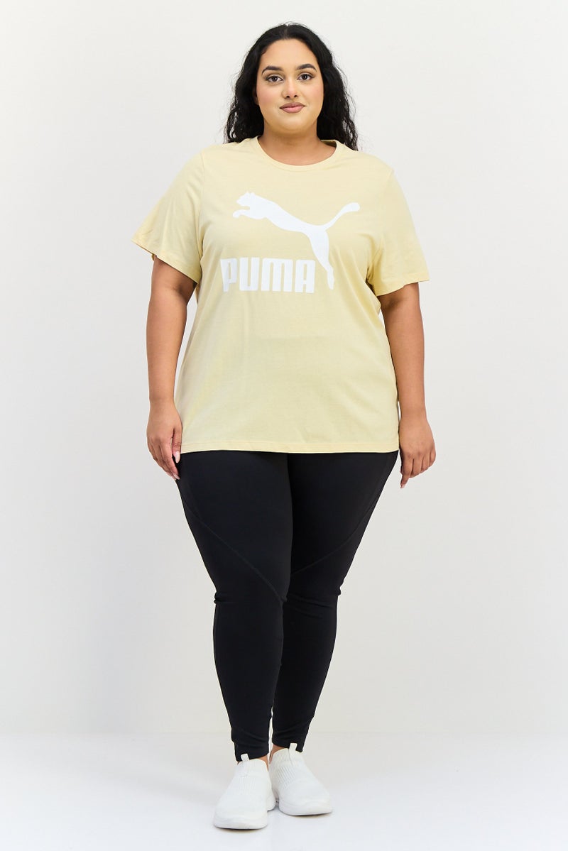 PUMA Women Sportswear Fit Short Sleeve Outdoor T-Shirt, Beige - Image 3