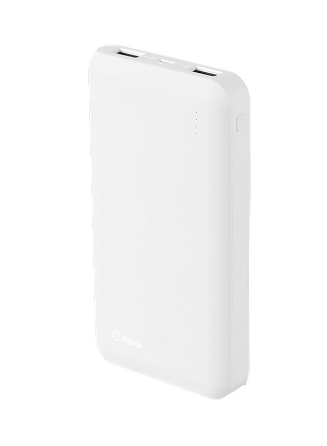 SIGMA 10000 mAh Polymer Power Bank White - Image 1