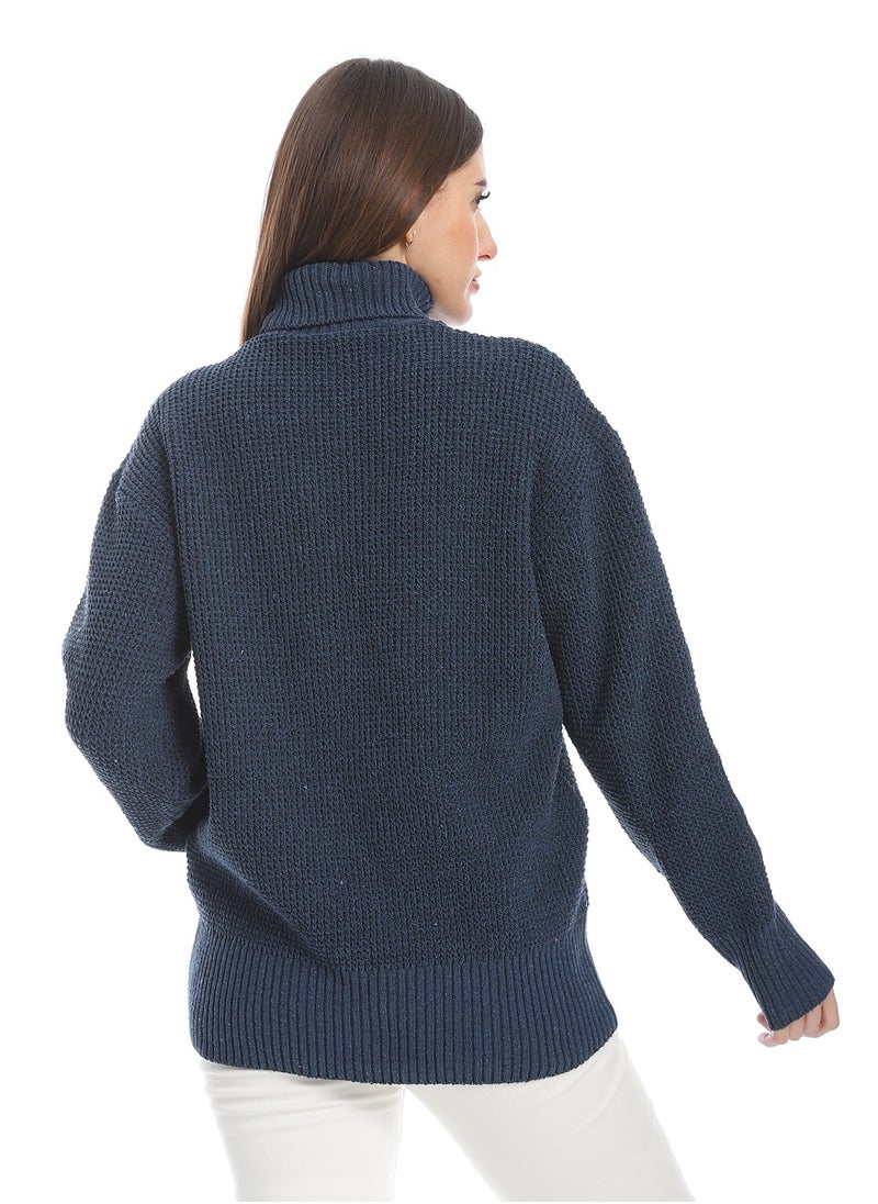 Caesar women wool plain pullover with high neck and multidesign  - Image 3
