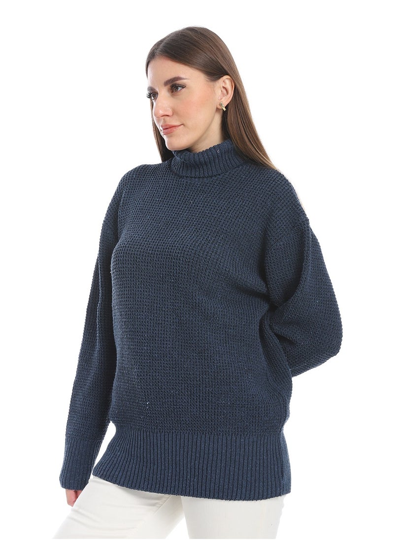 Caesar women wool plain pullover with high neck and multidesign  - Image 4