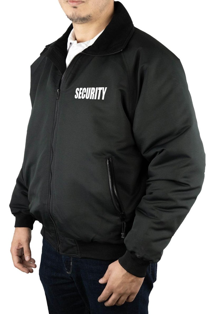 RYNO GEAR Men's Three Season Challenger Jacket, Reflective Strip and Security ID Waterproof (US, Alpha, Medium, Regular, Regular, Black Security Print) - Image 5