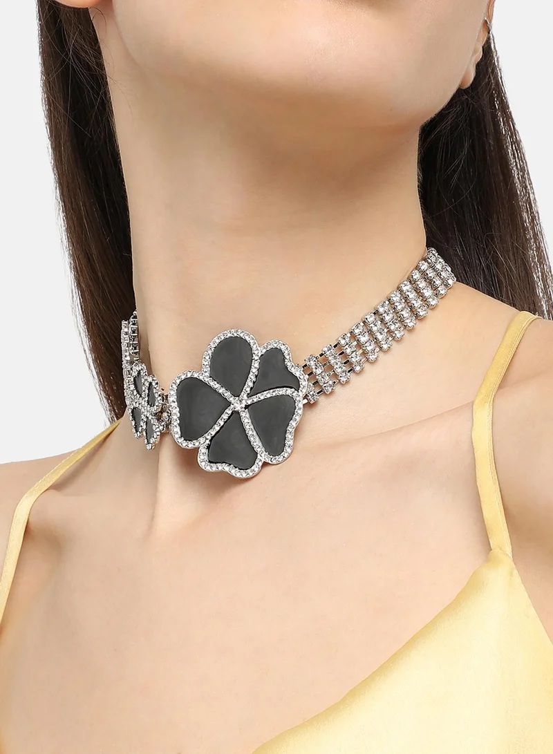 سوهي قلادة الحفلة من الحجر المصمم المطلية بالذهب