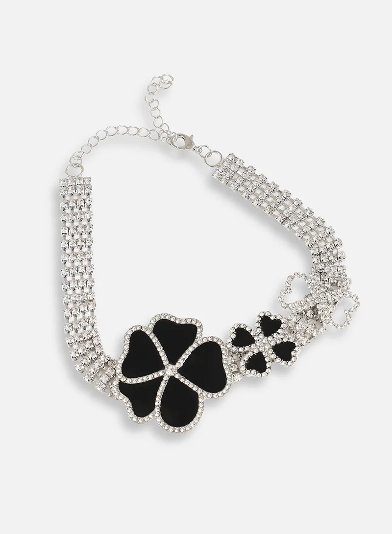 سوهي قلادة الحفلة من الحجر المصمم المطلية بالذهب