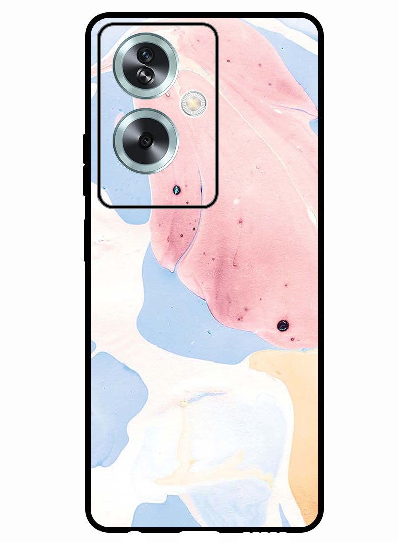 Theodor Protective Case Anti Scratch Shock Proof Bumper Cover For Oppo A79 5G Light Pink Flower Texture - Image 1