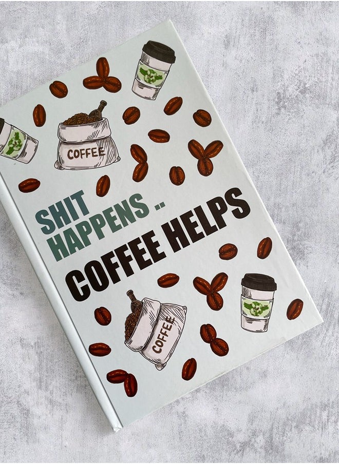 Noota - NOOTA COFFEE ADDICT A5HARDCOVER NOTEBOOK 100 LINED PAGES - Image 1