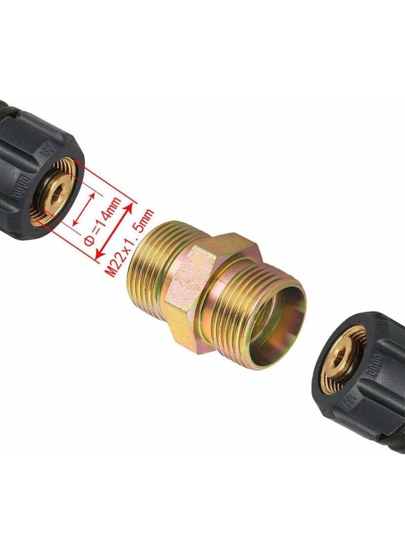 EPITECH MART - EPITECH MART M22 Connector 22mm Quick Connect Fitting for Pressure Washer Hose Brass Coupling Adapter HighPressure Water Cleaning Tool Compatible with Most Pressure Washer 1Pc - Image 1