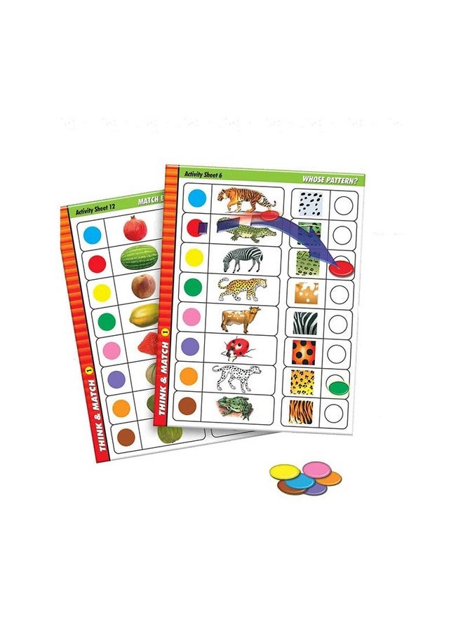 Creative's Think & Match Part-1, Brain Building Games For Kids, Develops Thinking & Logical Skills, Self Checking Learning Games| Matching Colour Activity Card| 112 Graded Exercises | Ages 4 & Up - Image 4