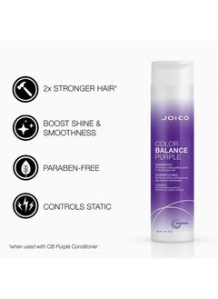 Color Balance Purple Shampoo | For Cool Blonde, Gray Hair | Eliminate Brassy Yellow Tones | Boost Color Vibrancy & Shine | UV Protection | With Rosehip Oil & Green Tea Extract | 10.1 Fl Oz - pzsku/Z0C39093465616DAD9422Z/45/_/1687536585/f8c2c341-af23-4266-82e7-63806d667bcc