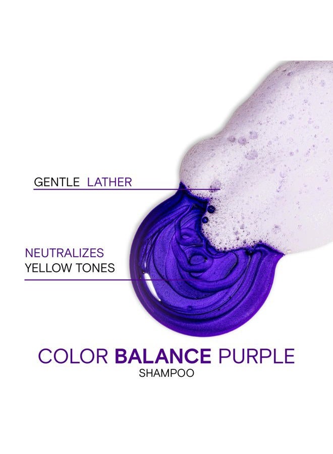 JOICO Color Balance Purple Shampoo | For Cool Blonde, Gray Hair | Eliminate Brassy Yellow Tones | Boost Color Vibrancy & Shine | UV Protection | With Rosehip Oil & Green Tea Extract | 10.1 Fl Oz - Image 4