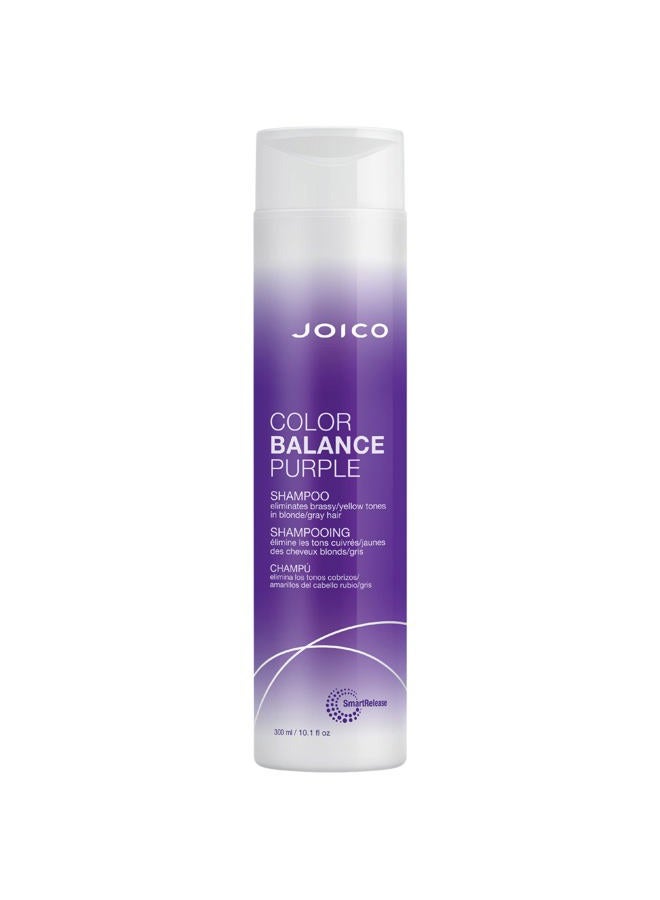 JOICO Color Balance Purple Shampoo | For Cool Blonde, Gray Hair | Eliminate Brassy Yellow Tones | Boost Color Vibrancy & Shine | UV Protection | With Rosehip Oil & Green Tea Extract | 10.1 Fl Oz - Image 1