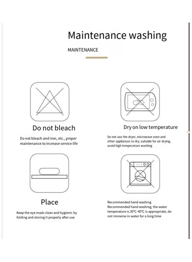 عام مجموعة أقنعة العين الحريرية المحاكية، مجموعة من 3 قطع، سدادات أذن، حقيبة قماشية، قناع حماية يومي للعين، قناع عين للنوم أثناء العمل والسفر - Image 5