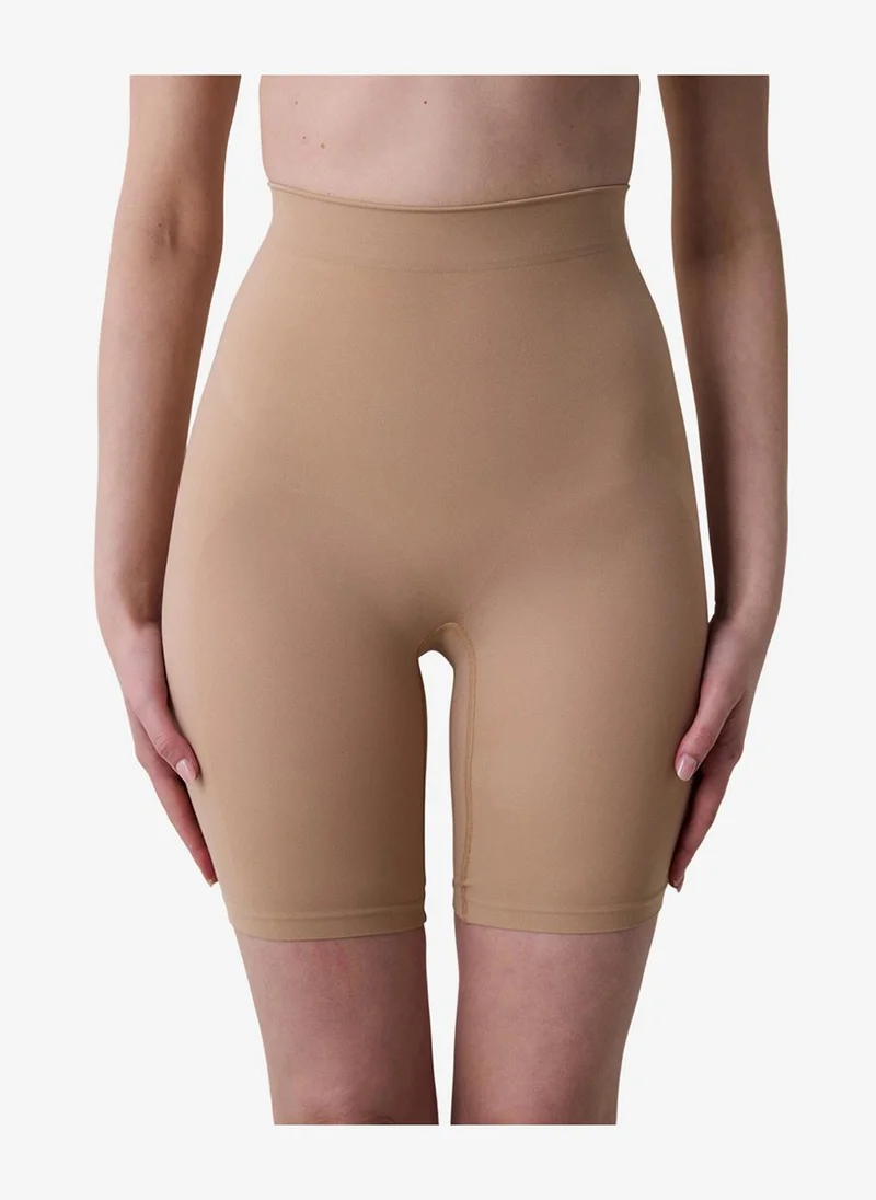 بنتي Women Premium Seamless Push Up Short Beige Shaping Corset