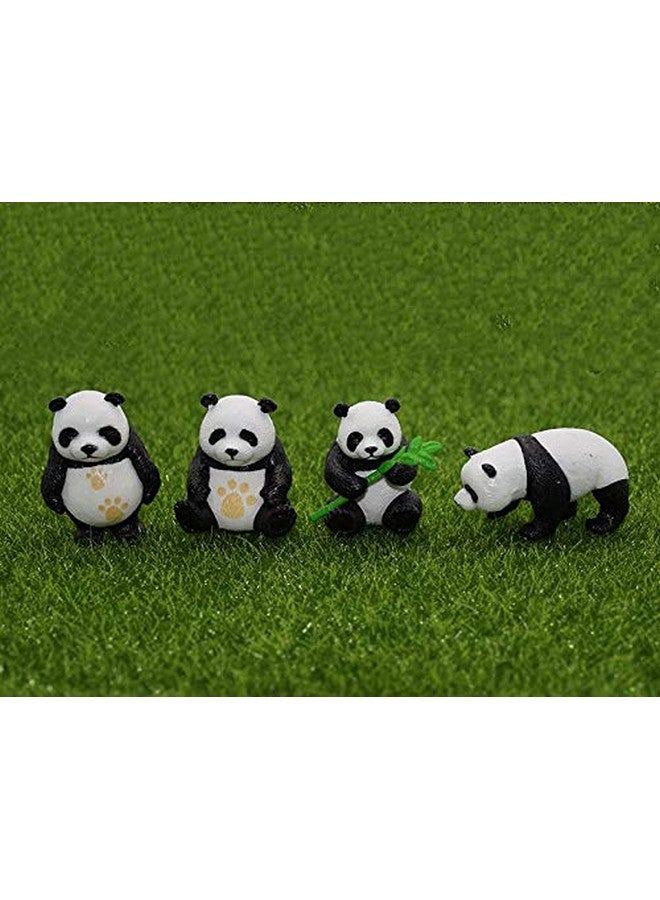 RainSound Polyvinyl Chloride PVC Panda Animal 3D Keychain (Pack of 4), Black - Image 4