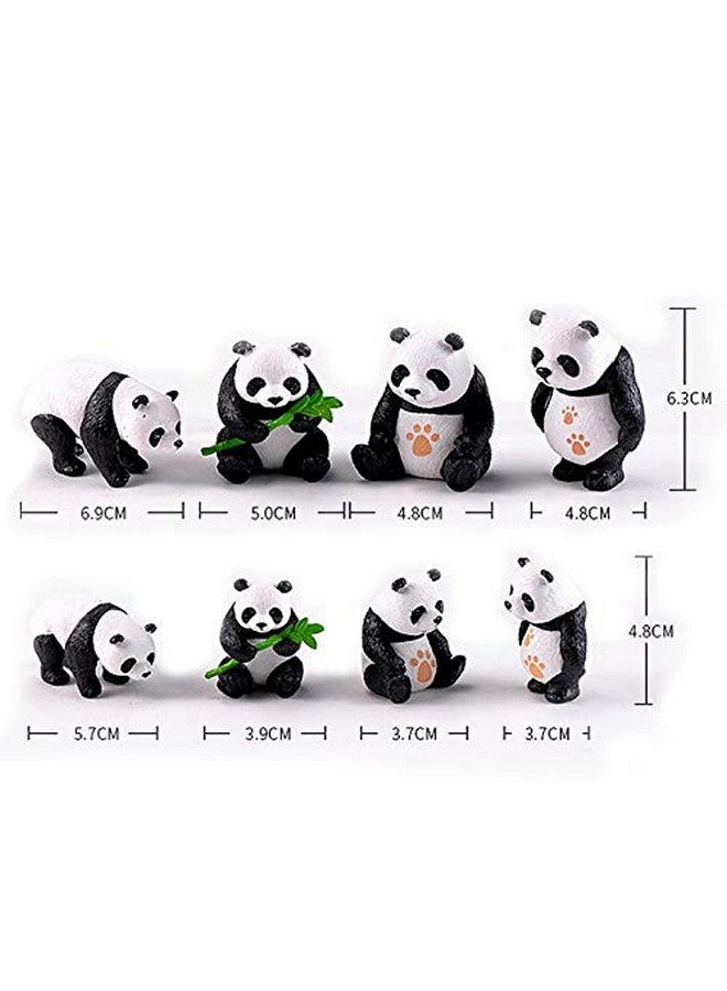 RainSound Polyvinyl Chloride PVC Panda Animal 3D Keychain (Pack of 4), Black - Image 5