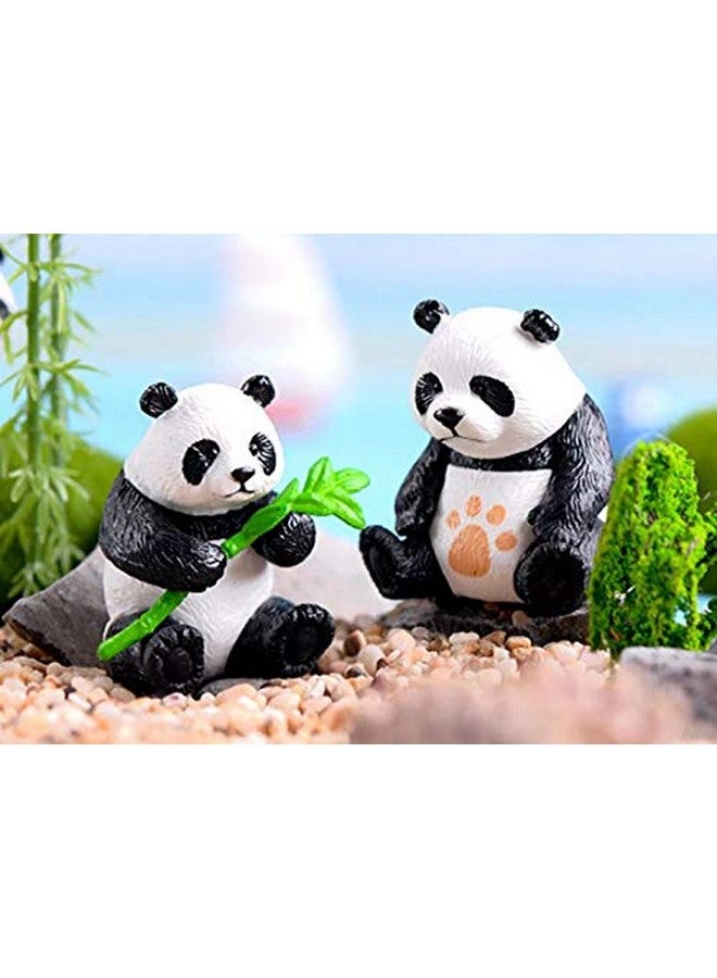 RainSound Polyvinyl Chloride PVC Panda Animal 3D Keychain (Pack of 4), Black - Image 2
