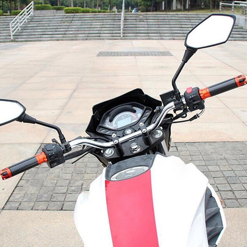Bicycle Handlebar Mirrors 2 Pack Convex Rear View 8mm Threaded Mount for Electric Bike - Image 5