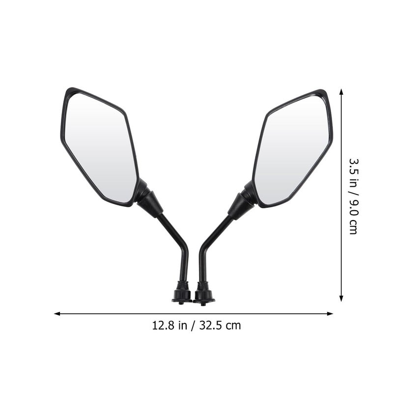 Bicycle Handlebar Mirrors 2 Pack Convex Rear View 8mm Threaded Mount for Electric Bike - Image 3