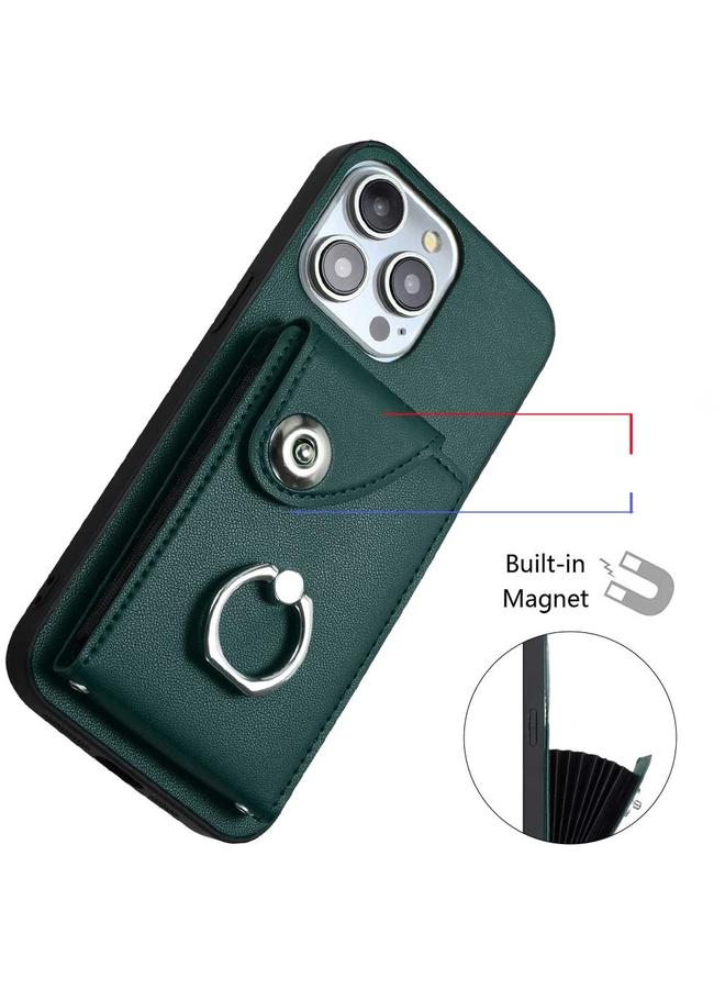 زبون حافظة لهاتف iPhone 13 Pro مع حامل بطاقات وحلقات وحقيبة هاتف مع حبل طويل - Image 4