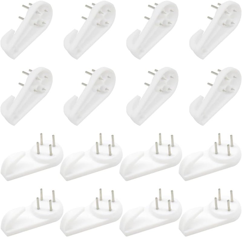 Hocansen 30 PCS Invisible Nail Wall Hooks Plastic Hardwall Hanger Hooks Picture Hangers Non-Mark Hook for Hanging Art Decorations Photo Frame (39x19x8/XK-SL) - Image 1