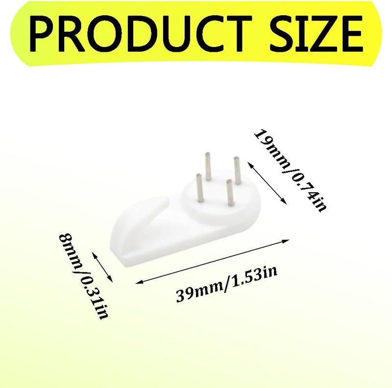 Hocansen 30 PCS Invisible Nail Wall Hooks Plastic Hardwall Hanger Hooks Picture Hangers Non-Mark Hook for Hanging Art Decorations Photo Frame (39x19x8/XK-SL) - Image 2